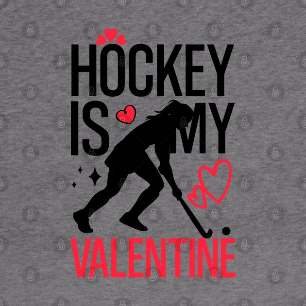 Hockey is Valentine's Day Ice Love Design by click2print